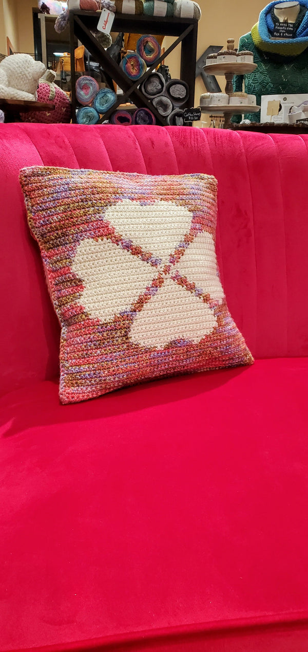 Magic Floral Pillow (2024 Yarn Crawl Crochet Pattern)