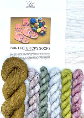 Buy kit-5-earthy-tones Painting Bricks Sock Kit (Stephen West)