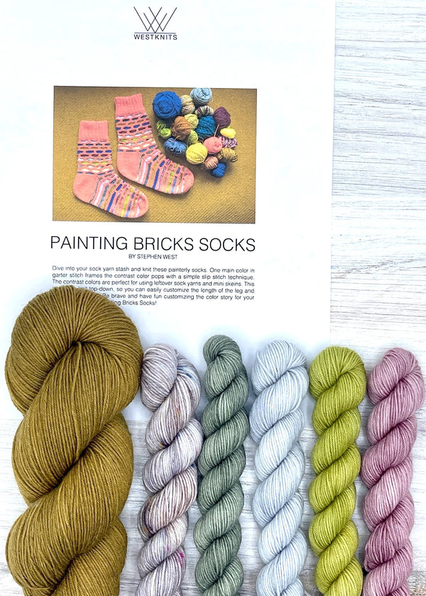 Painting Bricks Sock Kit (Stephen West)