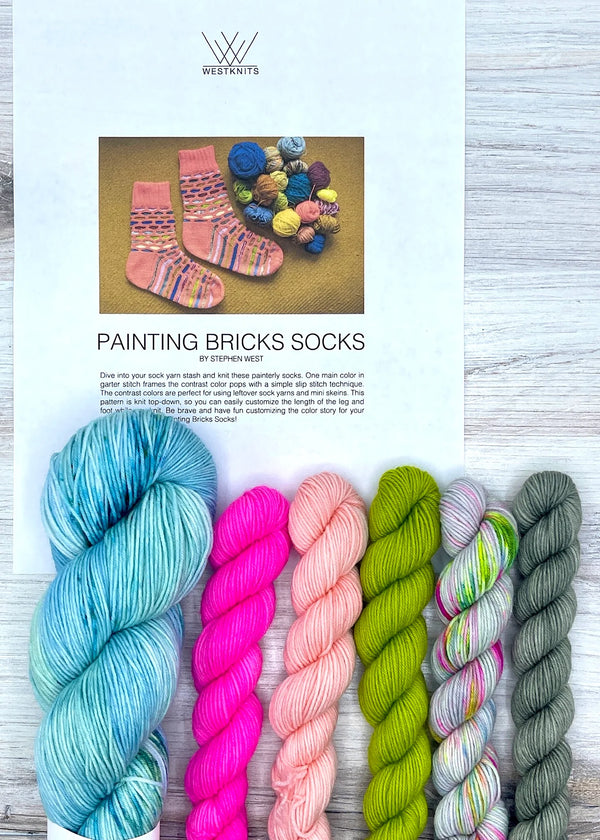 Painting Bricks Sock Kit (Stephen West)