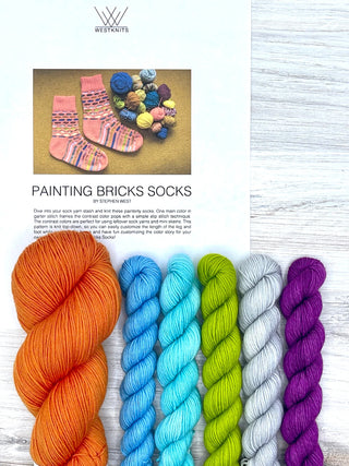 Buy kit-2-orange Painting Bricks Sock Kit (Stephen West)