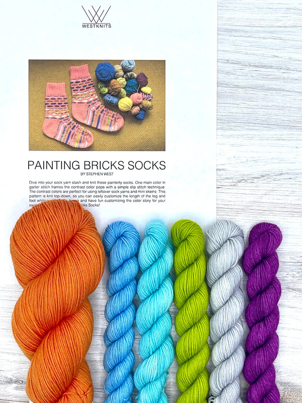 Painting Bricks Sock Kit (Stephen West)