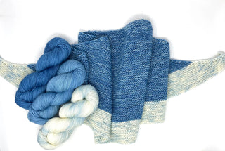 Buy glacier-only-only Plushy Crescent Shawl Kit (Baah Yarn)