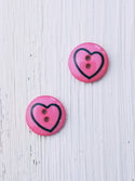 Heart round button