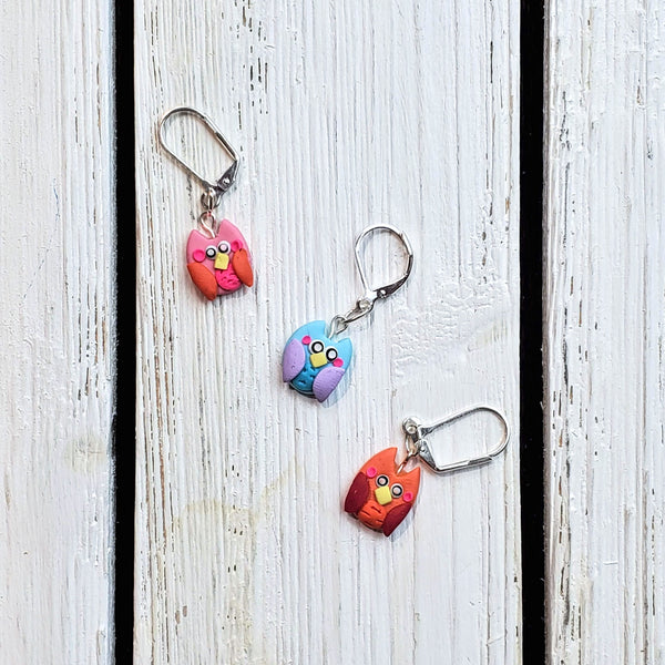 Autumn Owls Stitch Markers/Progress Keepers (The Knit Twit)