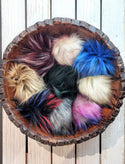 Handmade Faux Fur Pom Poms (No Hooks Given)