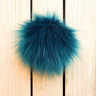 Buy peacock Handmade Faux Fur Pom Poms (No Hooks Given)