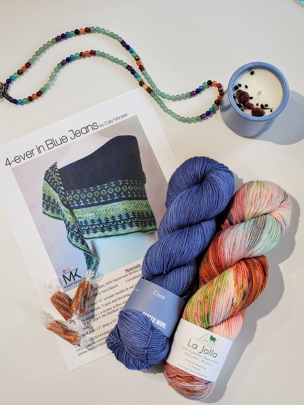 4-ever in Blue Jeans Shawl Kit
