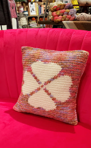 Magic Floral Pillow (2024 Yarn Crawl Crochet Pattern)