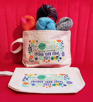 2025 Chicago Yarn Crawl Zippered Project Bag