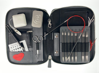 ChiaoGoo FORTÉ 2.0 5" African Blackwood and Carbon Fiber Interchangeable Knitting Needles Set