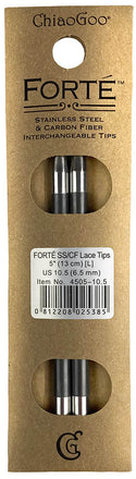 ChiaoGoo FORTÉ 2.0 5" African Blackwood and Carbon Fiber Interchangeable Knitting Needles Set