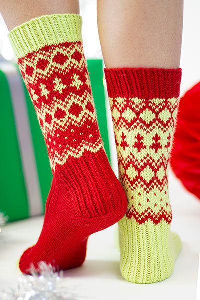 Holiday Elf Socks Kit (Universal Yarn)