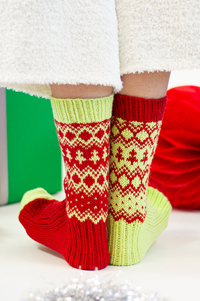 Holiday Elf Socks Kit (Universal Yarn)