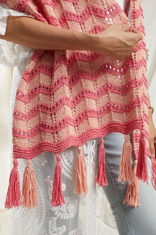 Papaya Stole - Knitting Pattern (Universal Yarn)