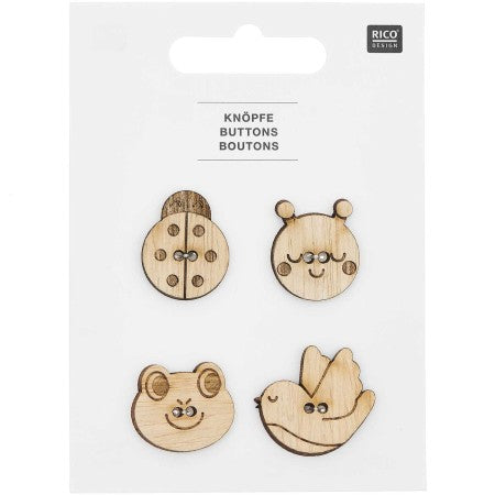 Rico Design Wooden buttons