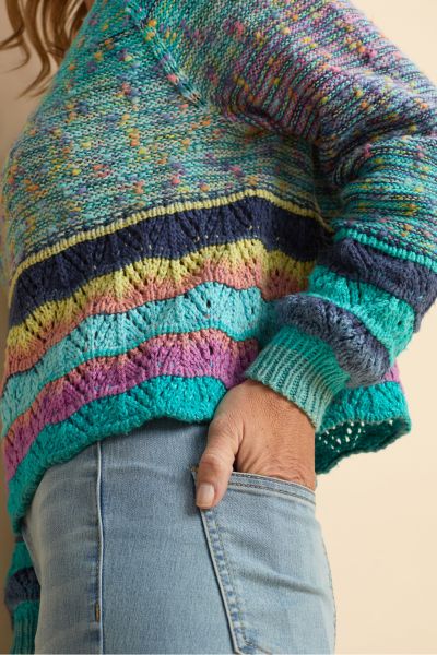 Goa Cardigan - Knitting Pattern and Kit (Universal Yarn)