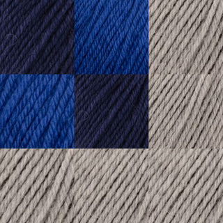 Buy smoke-heather-mc-twilight-cc1-cobalt-cc2 Foursquare Afghan Kit (Universal Yarn)