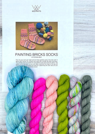 Buy kit-3-bali-bright Painting Bricks Sock Kit (Stephen West)