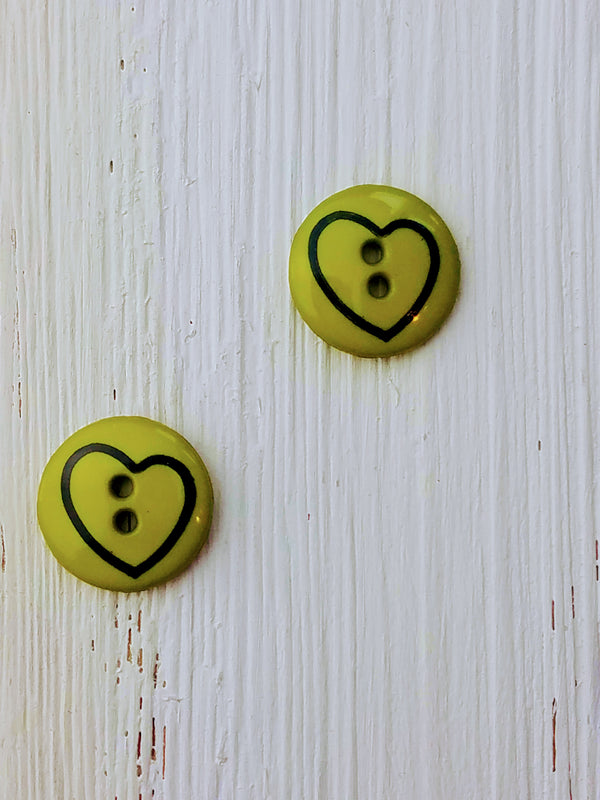 Heart round button