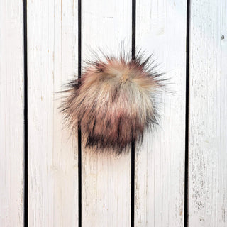 Buy peaches-and-cream Handmade Faux Fur Pom Poms (No Hooks Given)
