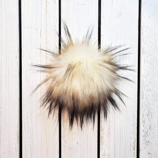 Buy toasted-marshmallow Handmade Faux Fur Pom Poms (No Hooks Given)