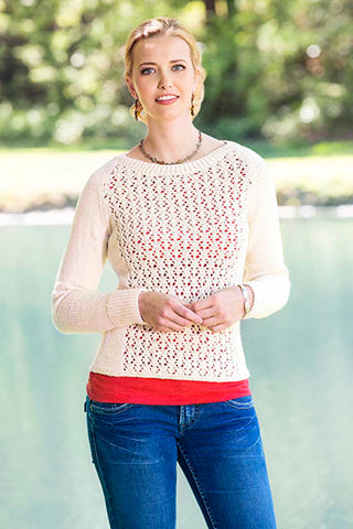 Buy fleurette-lace-pullover-free-pattern Knit and Crochet Patterns for: Cotton Supreme DK (Universal Yarn)