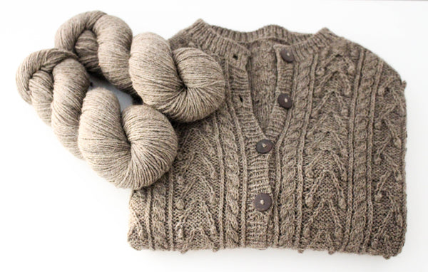 Farm Twist Jacket by Joji Locatelli Eco Baby Alpaca and Wool Kit (Baah Yarn)