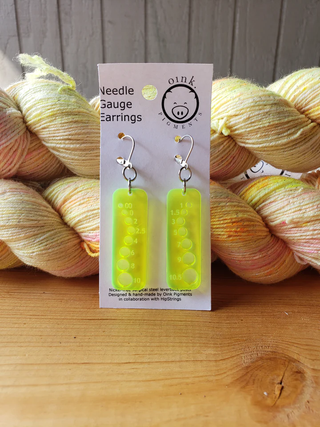 Buy neon-yellow Oink Gauge Earrings