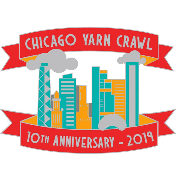 Yarn Crawl Enamel Pin 2019